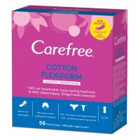 Carefree Cotton Flexiform slipové vložky 56 ks eshop