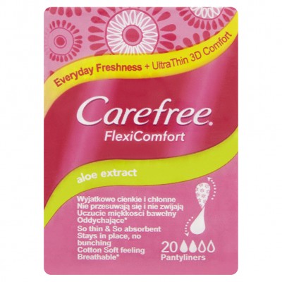 Carefree FlexiComfort Aloe Dámské vložky 20ks